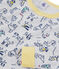 Boys' Snugfit Ribbed Pyjamas POUSSIERE grey/MULTICO white