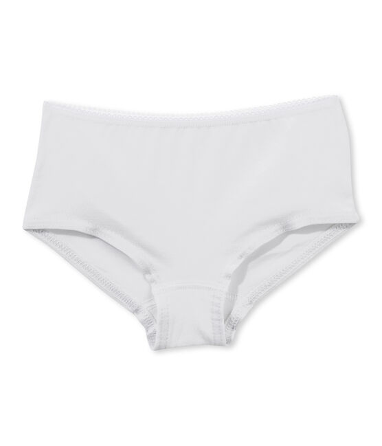 Girl's plain shorty ECUME white