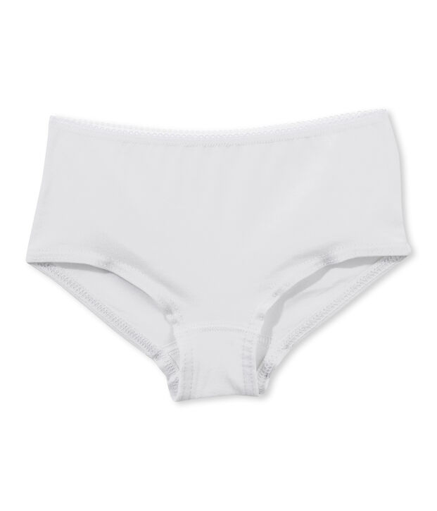 Girl's plain shorty white