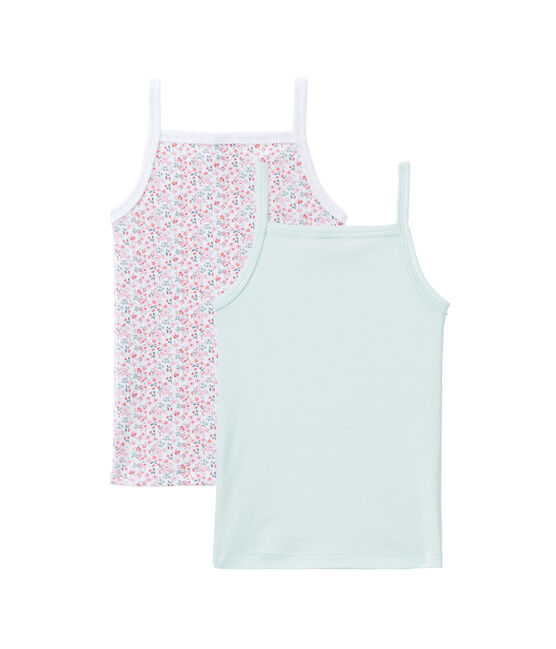Set of 2 girls' camisoles LOT white