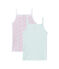 Set of 2 girls' camisoles LOT white