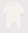 Babies' heart print tube knit pyjama suit white/multicolor