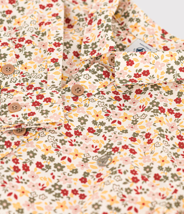 Boys' Poplin Print Shirt Ecru/multicolor