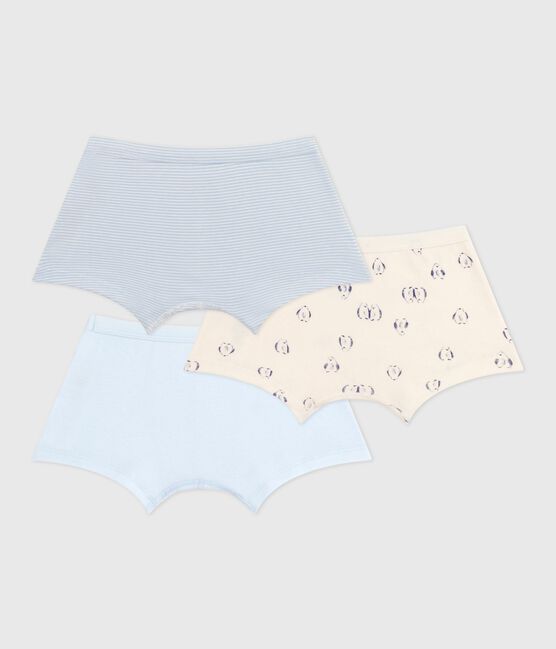 Pack of children's printed cotton boxers with covered waistbands variante 1
