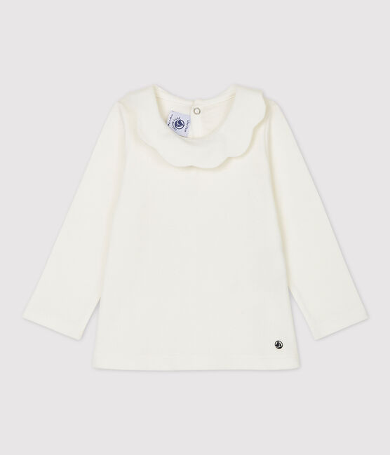 Babies' Cotton Blouse MARSHMALLOW white