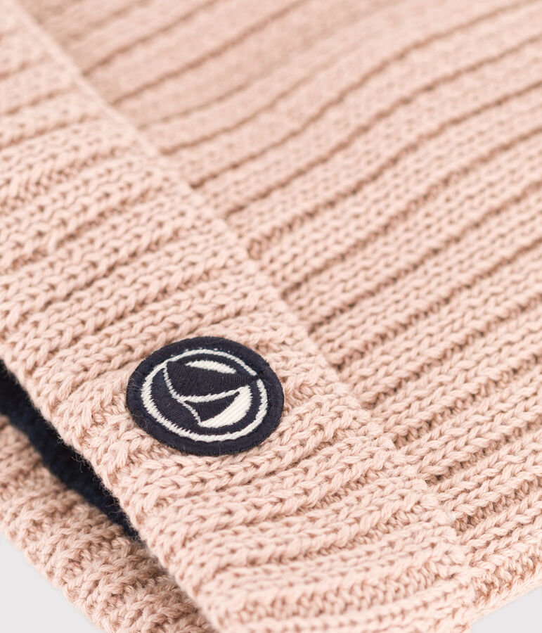 Babies' Knit Hat with Fleece Lining pink