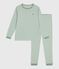 Children's stripy cotton pyjamas SAULE /MARSHMALLOW