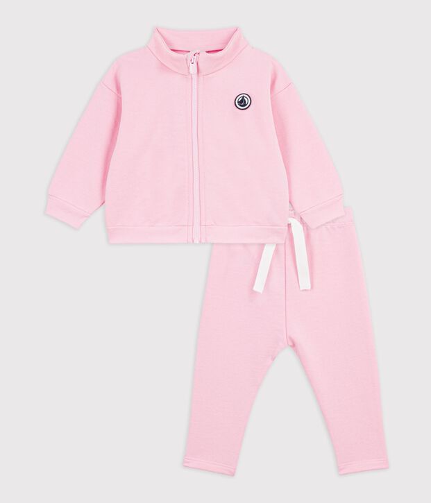 Babies' sweatshirt and trousers set in plain cotton MARQUISE