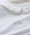 Baby's unisex bib in lined velour ECUME white