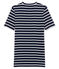 women's short sleeved striped t-shirt SMOKING blue/MARSHMALLOW white
