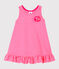 Baby girl's sleeveless knit dress GEISHA pink/MARSHMALLOW white