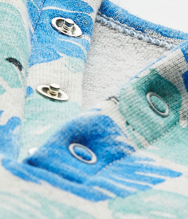 Baby boy's print romper grey/multicolor