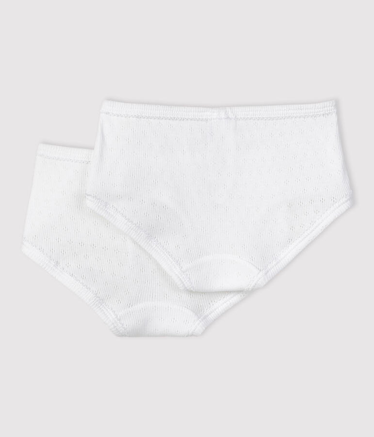 Girls' Openwork Organic Cotton Briefs - 2-Pack variante 1