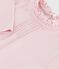 Children's long-sleeved plain cotton T-shirt JOLI pink