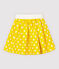 Girls' Linen Skirt SHINE yellow/MARSHMALLOW white