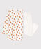 Girls' Owl Themed Velour and Cotton Nightdress with Leggings MARSHMALLOW white/ECUREUIL