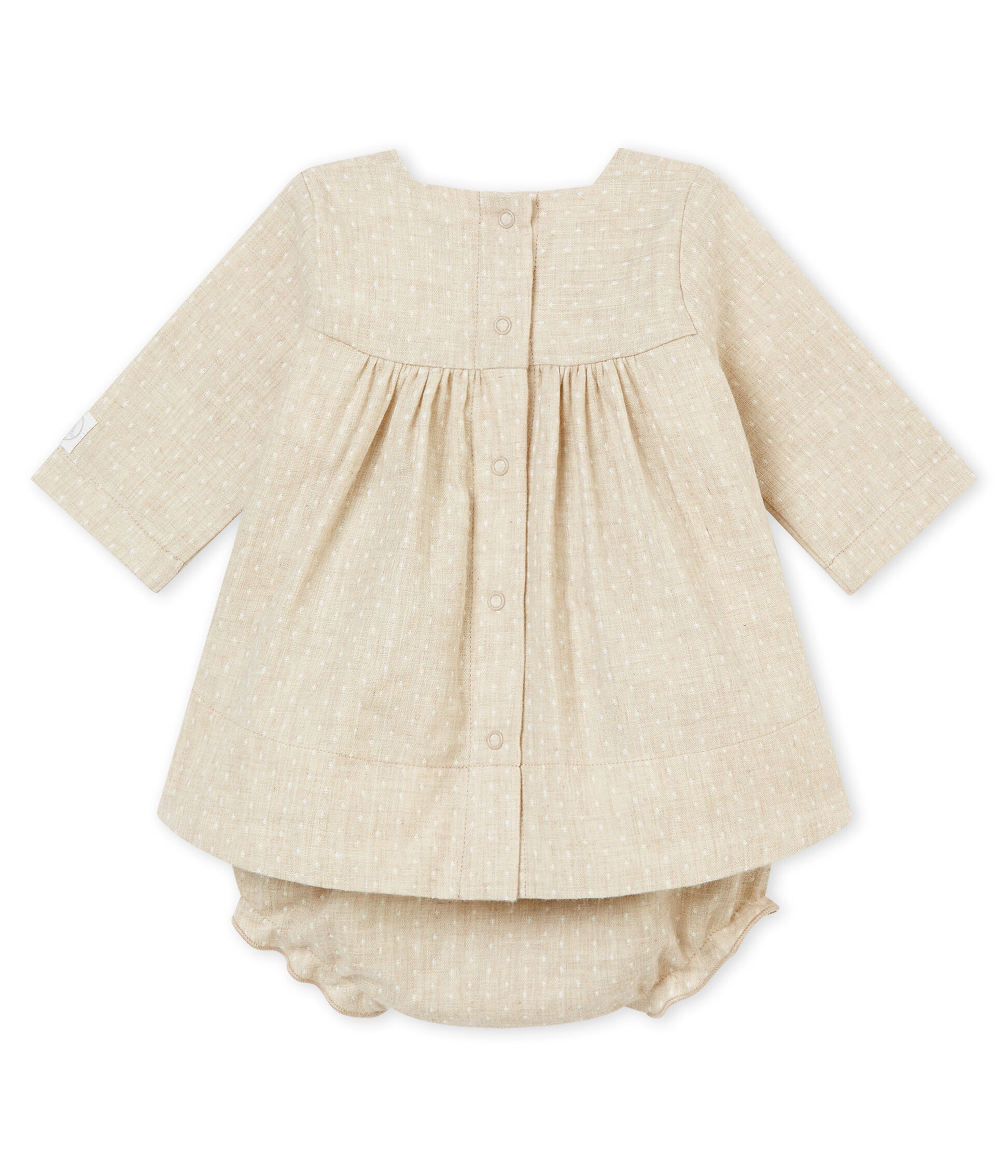 beige baby girl dress
