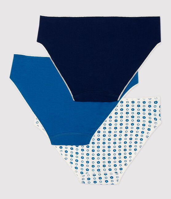 Girls' Graphic Floral Print Organic Cotton and Elastane Briefs - 3-Pack variante 1