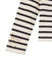 Girl's long-sleeved sailor top in heavyweight jersey MARSHMALLOW white/SMOKING blue