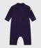 Babies' long plain cotton jumpsuit SOIR