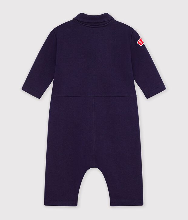 Babies' long plain cotton jumpsuit SOIR