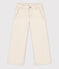 Girls' Denim Flared Trousers AVALANCHE Ecru