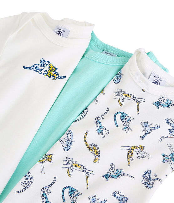 Babies' Panther Patterned Short-Sleeved Organic Cotton Bodysuits - 3-Pack variante 1