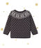 Baby boy's wool blend jacquard cardigan CAPECOD grey/MULTICO white