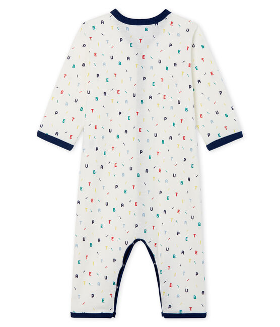 Baby Boys' Footless Ribbed Sleepsuit MARSHMALLOW white/MULTICO CN
