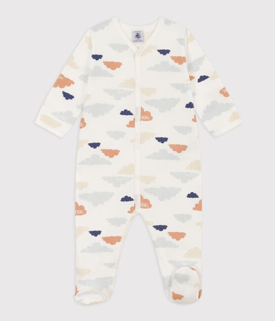 Patterned Fleece Sleepsuit MARSHMALLOW white/MULTICO white