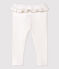 Babies' Cotton Leggings MARSHMALLOW white/ARGENT grey