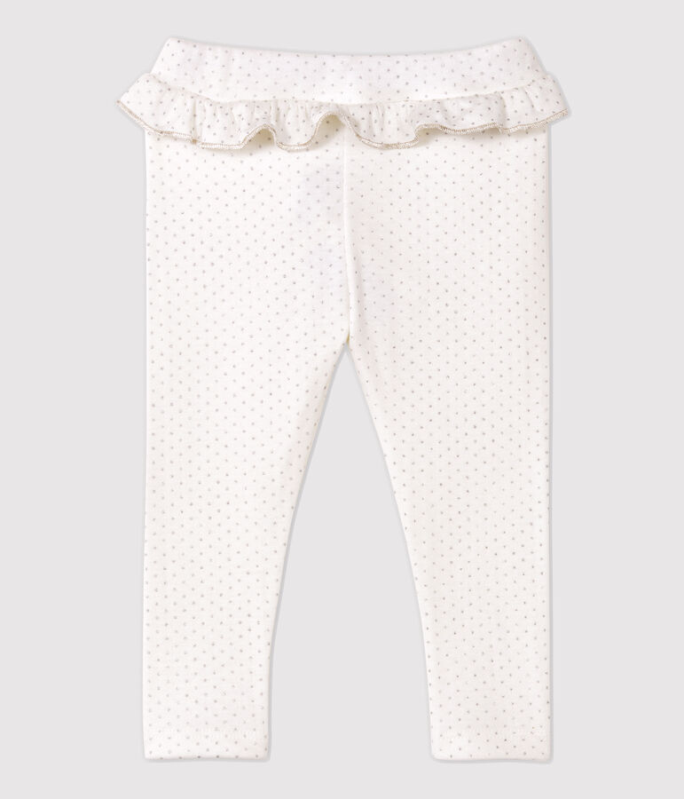 Babies' Cotton Leggings white/grey