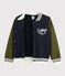 Boys' Baseball Jacket SMOKING blue/MILITARY green