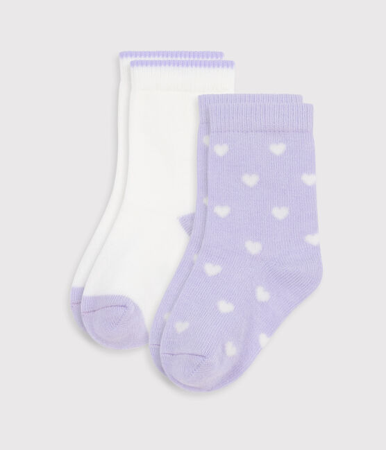 Babies' heart-print cotton socks - 2-Pack variante 1