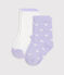 Babies' heart-print cotton socks - 2-Pack variante 1