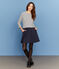 Women's Long-Sleeved Dress SMOKING blue/COQUILLE beige