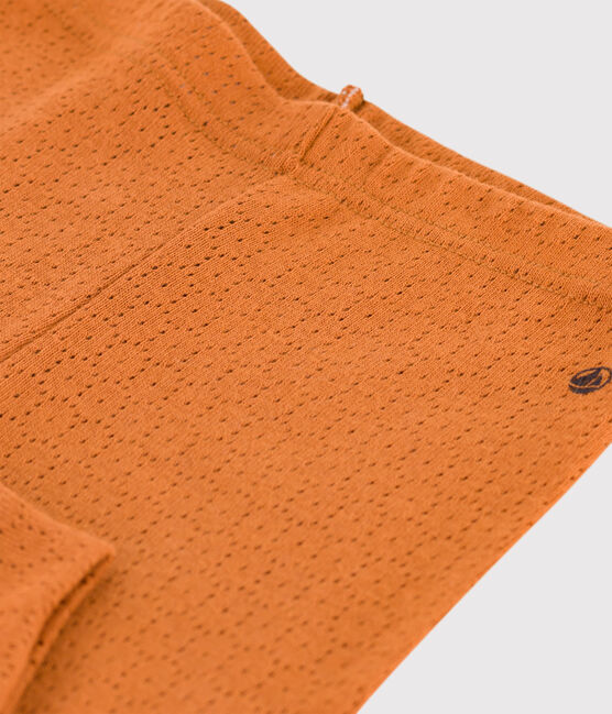 Babies' Openwork Cotton Leggings ECUREUIL brown