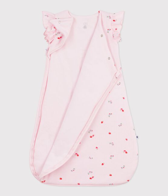 Babies' 2 TOG floral-print cotton sleeping bag BARELY pink/MULTICO