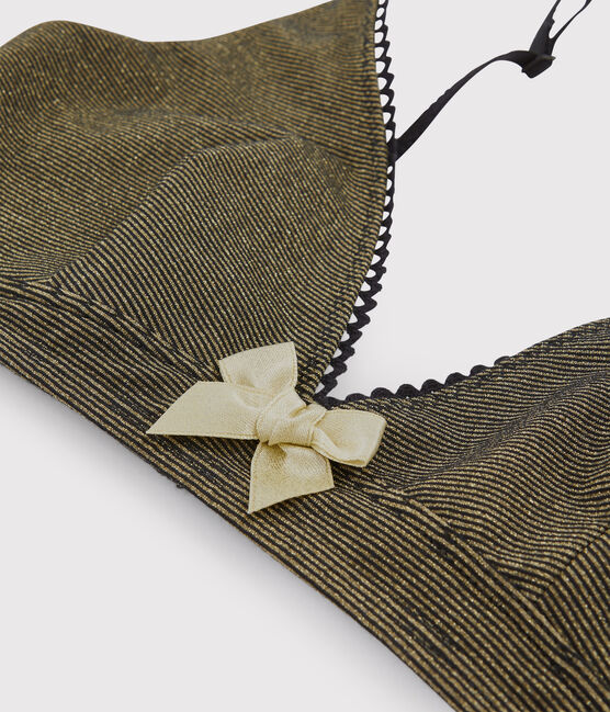 Women's Triangle Bra NOIR black/OR yellow