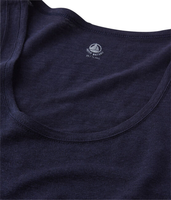 Women's linen vest top SMOKING blue