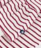 Children's cotton Breton top MILK red/AMARANTE