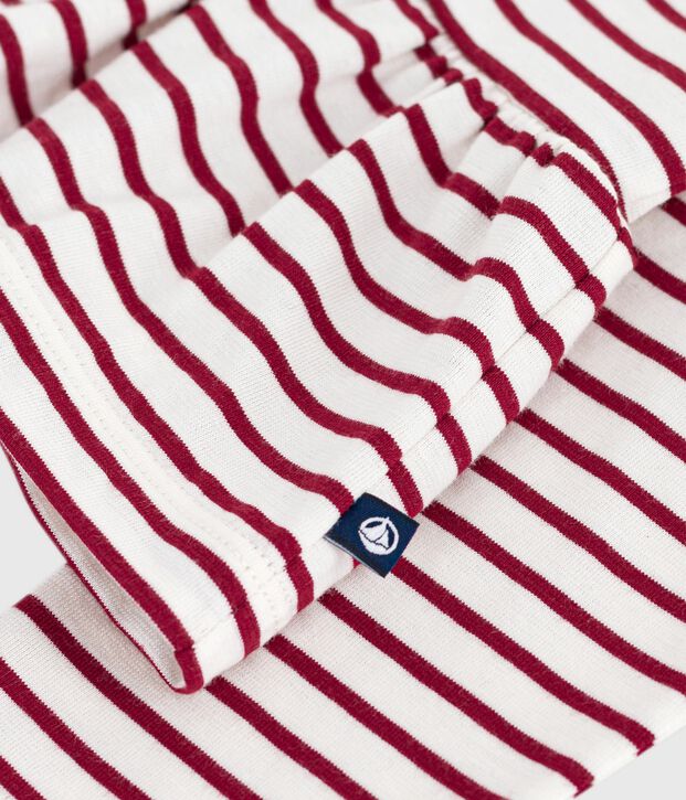 Children's cotton Breton top red/red