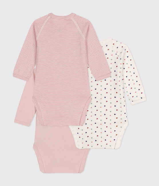 Babies' Long-Sleeved Wrapover Cotton Bodysuits - 3-Pack variante 2
