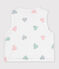 Babies' sleeveless reversible printed cotton cardigan white/multicolor