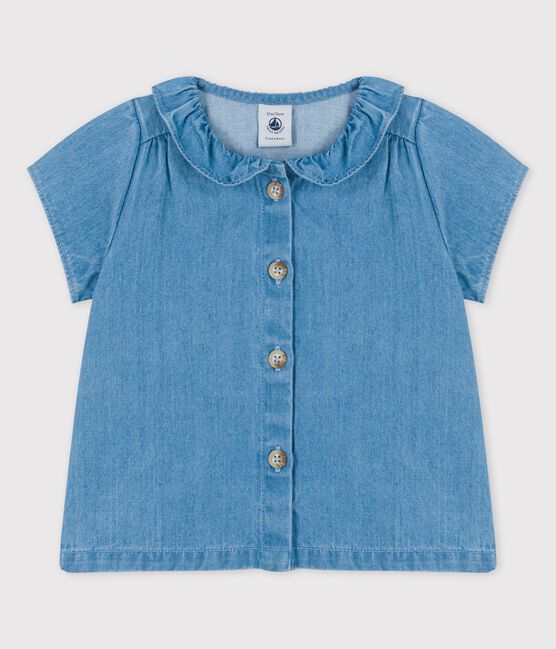 Babies' Organic Light Denim Blouse DENIM CLAIR blue