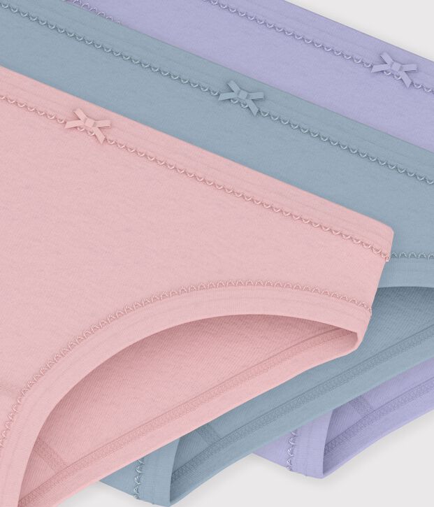 Pack of children's plain cotton pants multicolor