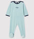 Babies' Striped Velour Sleepsuit