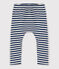 Babies' Stripy Tube Knit Trousers MEDIEVAL blue/MONTELIMAR