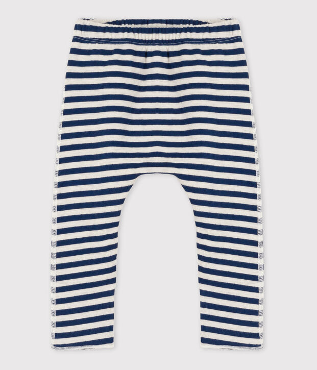 Babies' Stripy Tube Knit Trousers blue/beige