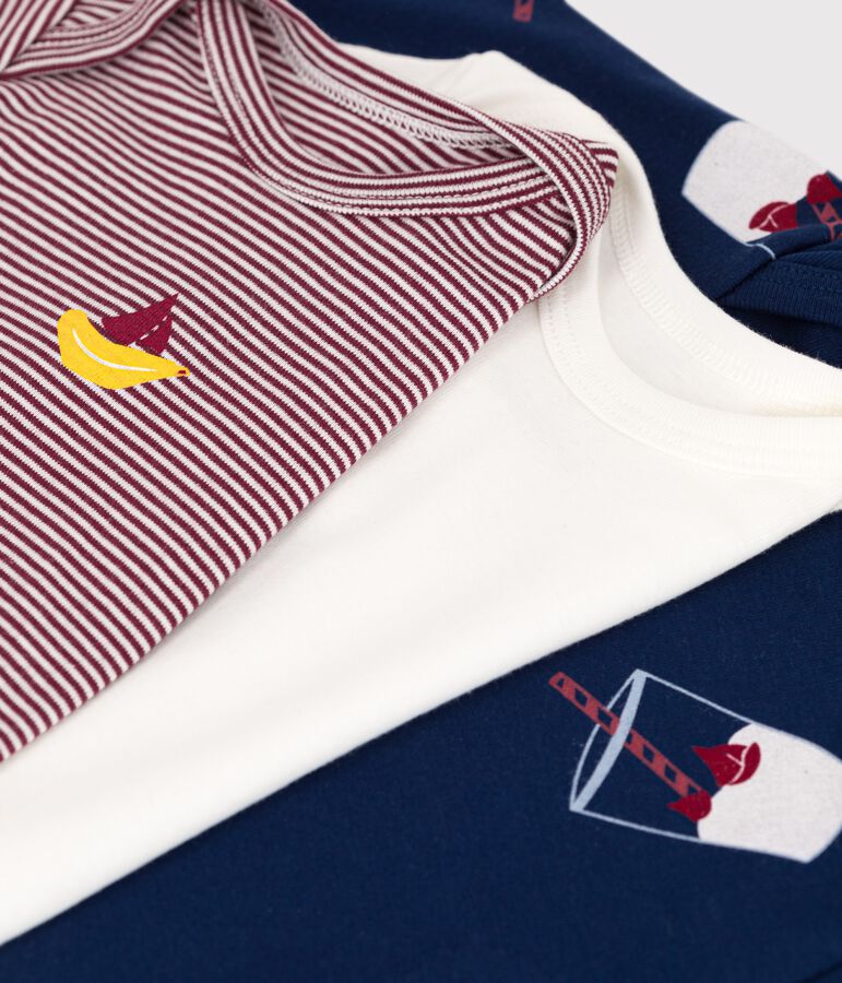 Babies' Organic Cotton Bodysuits - 3-Pack Tajinebanane x Petit Bateau multicolor